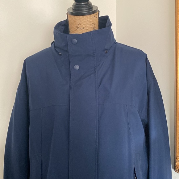 Eddie Bauer EBTEK Gore-Tex Jacket Men`s XL Coat Rain Parka Navy Blue - Picture 3 of 12